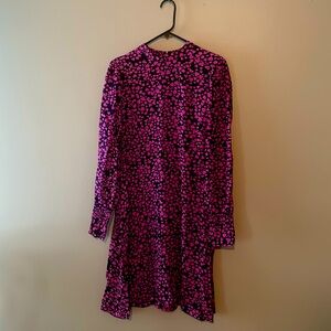 Loft Valentine’s Day pink and navy dress Size 10 Tall